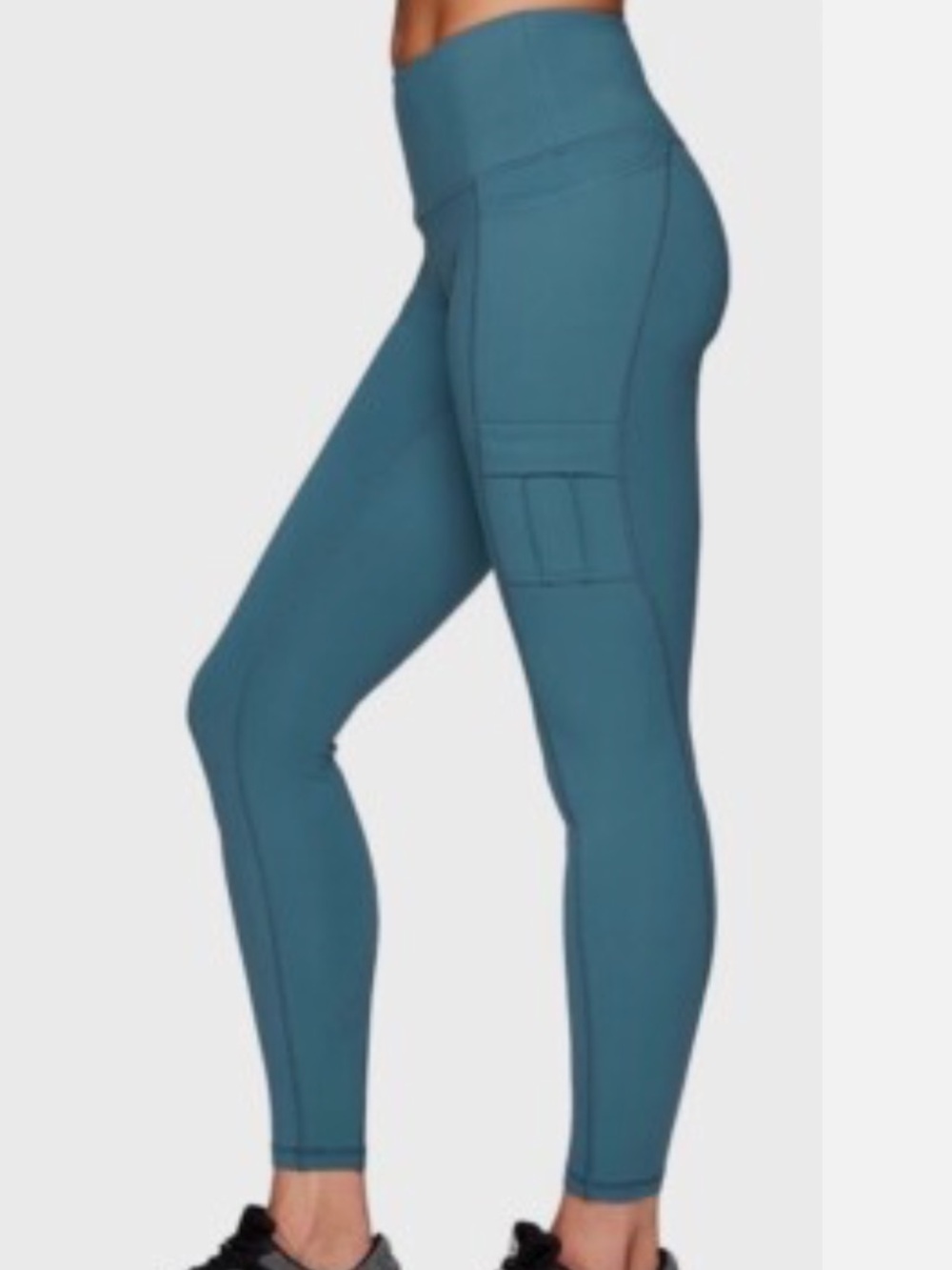 NWT Avalanche Dusty Blue High-Waist Compression 4 Way Stretch Pocket Leggings